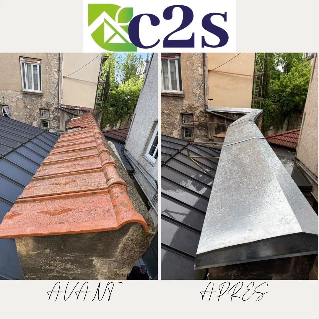 Avant/après : réfection toiture en zinc