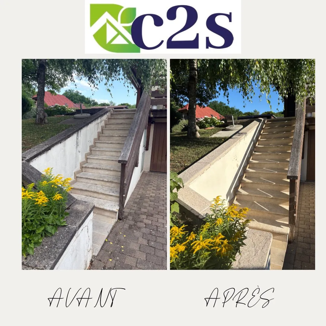 Avant/après : nettoyage de zinguerie