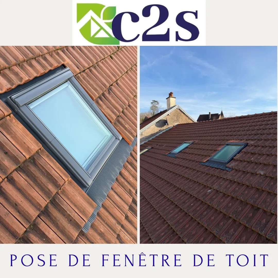 Réalisation C2S : pose fenêtre de toit Velux sur tuiles