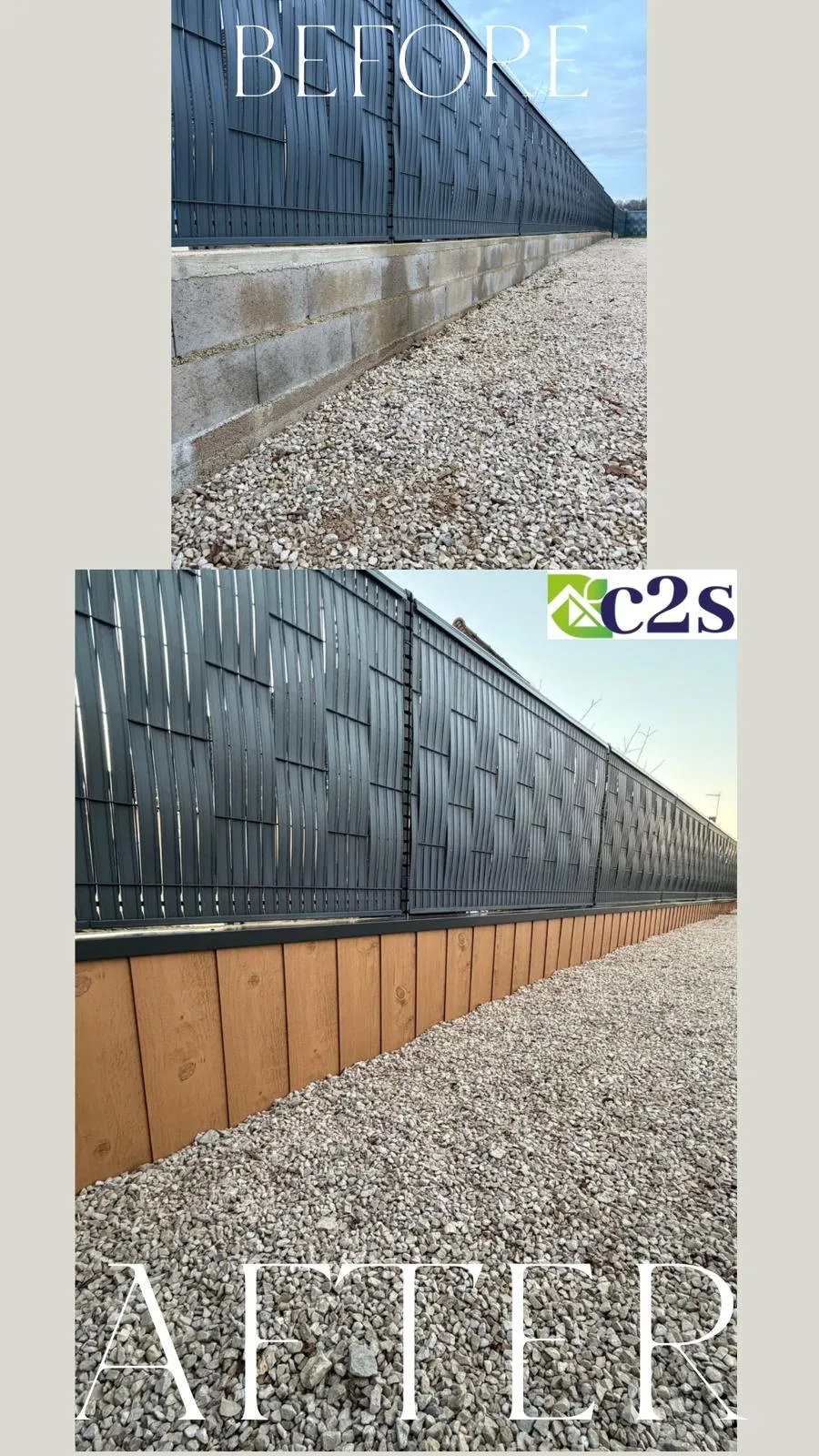 Réalisation C2S : bardage clôture